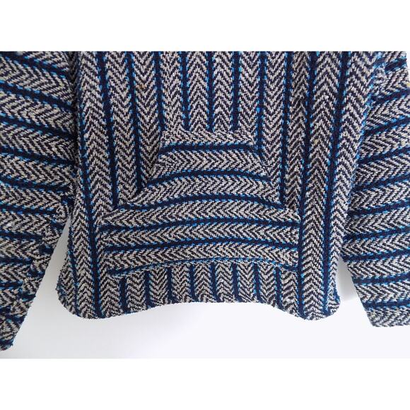 Baja Joe hoodie Mexican Drug Rug poncho pullover size Small - Picture 3 of 6